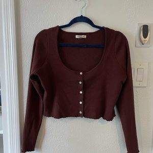 Brown Sweater Top